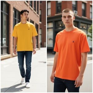 Polo by Ralph Lauren Men's Tees in Bold Orange and Bright Yellow